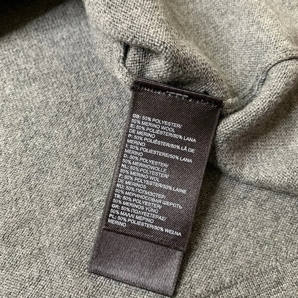 The North Face Shirt Mens 2XL XXL Gray Wool Blend Crew Neck Standalone Tee